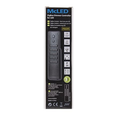 ML-917.507.22.0 ZigBee ovladač Slim - řízení jasu, 4 zóny 2
