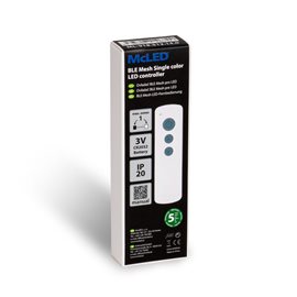 ML-918.512.14.0 BLE Mesh ovladač pro jednobarevné pásky, 1 zóna