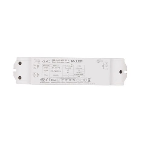 ML-941.002.22.1 Napájecí zdroj 50W, DC24V/2,08A, IP20, řízení DALI a tlačítko 2