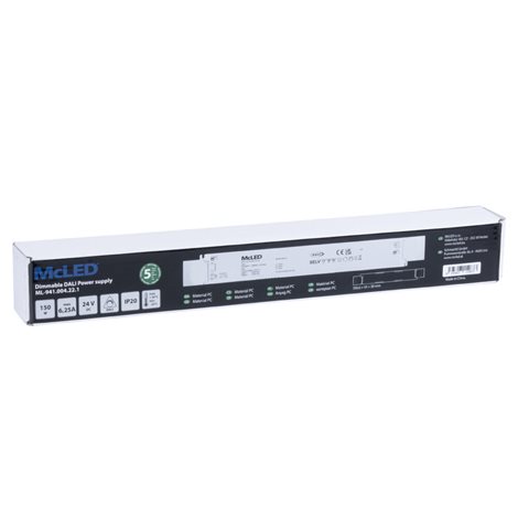 ML-941.004.22.1 Napájecí zdroj 150W, DC24V/6,25A, IP20, řízení DALI a tlačítko 2