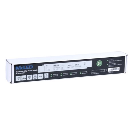 ML-941.006.22.1 Napájecí zdroj 100W, DC24V/4,17A, IP20, řízení DALI a tlačítko 6