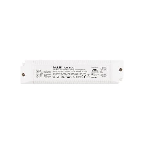 ML-941.010.75.1 Napájecí zdroj 40W, DC24V/1,65A, IP20, řízení DALI, 0/1-10V a tlačítko 2