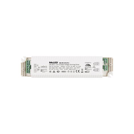 ML-941.010.75.1 Napájecí zdroj 40W, DC24V/1,65A, IP20, řízení DALI, 0/1-10V a tlačítko 1