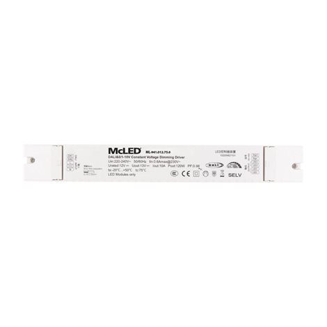 ML-941.012.75.0 Napájecí zdroj 120W, DC12V/10A, IP20, řízení DALI, 0/1-10V a tlačítko 4