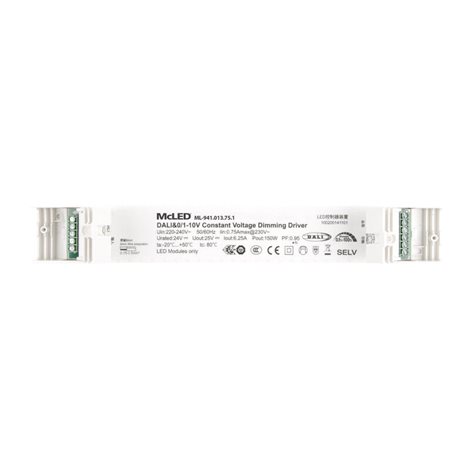 ML-941.013.75.1 Napájecí zdroj 150W, DC24V/6,25A, IP20, řízení DALI, 0/1-10V a tlačítko 6