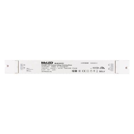 ML-941.014.75.1 Napájecí zdroj 240W, DC24V/10A, IP20, řízení DALI, 0/1-10V a tlačítko 6