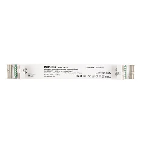 ML-941.014.75.1 Napájecí zdroj 240W, DC24V/10A, IP20, řízení DALI, 0/1-10V a tlačítko 1