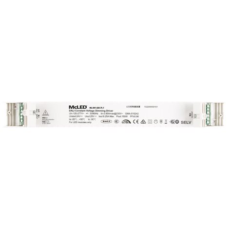 ML-941.020.75.1 Napájecí zdroj 150W, DC24V/6,25A, IP20, 4 kanály (RGBW), DT8 1