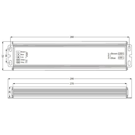 ML-941.024.75.1 Napájecí zdroj 240W, DC24V/10A, IP67, řízení DALI a tlačítko 5