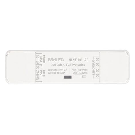 ML-950.031.14.0 Zesilovač signálu Nano pro RGB LED pásky, 3x 4A, 5-24VDC, IP20 4