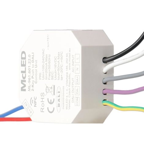 ML-961.601.22.0 Převodník tlačítko (push dim)/DALI, AC napájení 230V 11