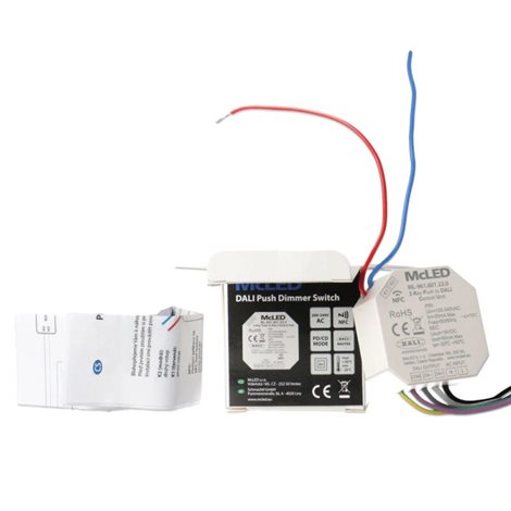 ML-961.601.22.0 Převodník tlačítko (push dim)/DALI, AC napájení 230V 12