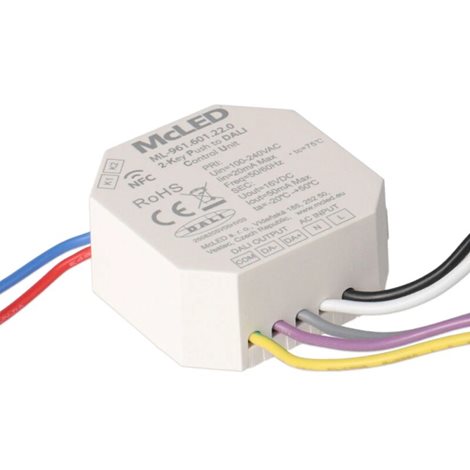 ML-961.601.22.0 Převodník tlačítko (push dim)/DALI, AC napájení 230V 6