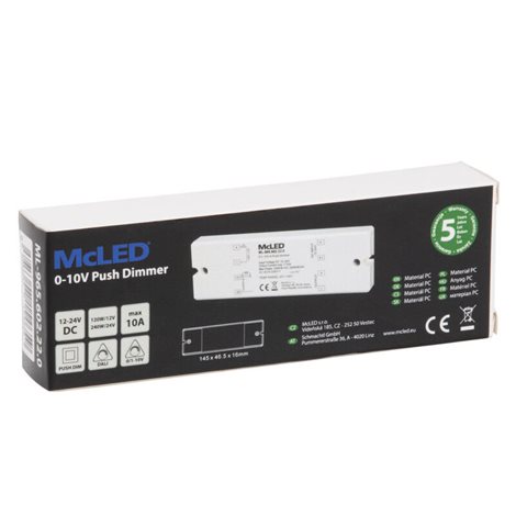 ML-965.602.22.0 Stmívač řízený 0-10V/push dim, 1x 10 A 2