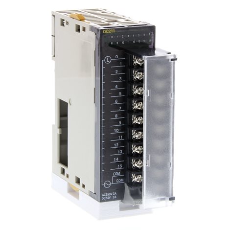 CJ1W-OC211 modul výstupů, 16x reléové výstupy, 250 VAC/24 VDC, 2 A max, šroubová svorkovni