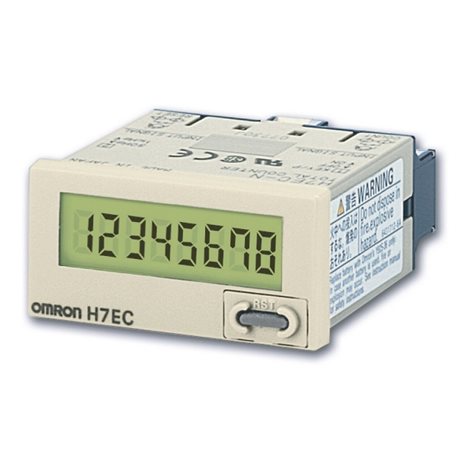 H7EC-N OMI součtový čítač, DIN48x24mm, nezávislé napájení, LCD, 8-číslic, 30pulsů/sec/1kpu