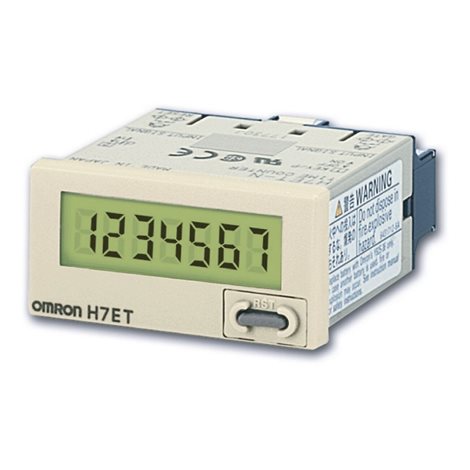 H7ET-N Čítač času, 1/32DIN (48 x 24 mm), samočinný, LCD, 7 číslic, 999999.9h / 3999d23.9h