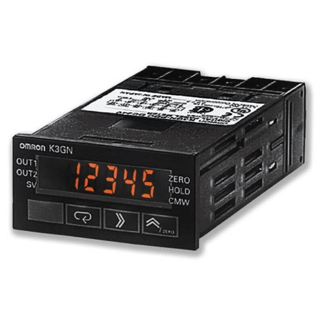 K3GN-PDT2 24VDC digitální zobrazovač, DIN48x24mm, DC napětí/proud + PNP vstup, 3x PNP tran