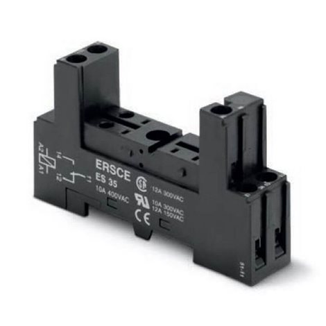 PES-35 patice, montáž na DIN lištu/desku, 5-pin, šroubové svorkovnice, pro G2R-1 PCB relé