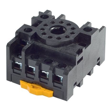 PF113A-E BY OMZ patice, montáž na DIN lištu/desku, 11-pin, šroubové svorkovnice (standard)