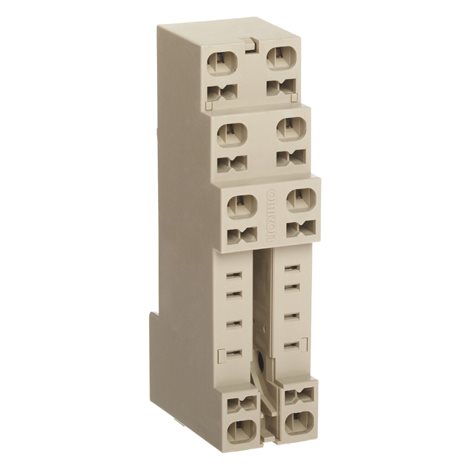 PYF08S patice, montáž na DIN lištu, 8-pin, bezšroubové svorky, továrna OMZ