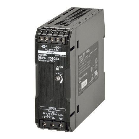 S8VK-C06024 zdroj napájení, plastové tělo, 60W. 24VDC, výstup 2,5A, třída A