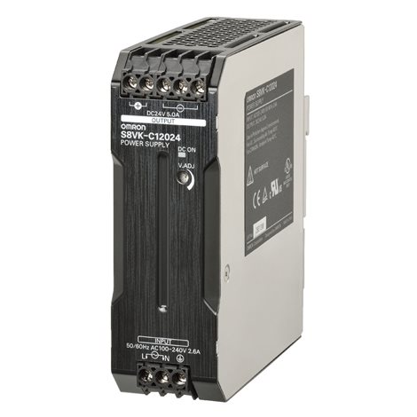 S8VK-C12024 zdroj napájení, plastové tělo, 120W. 24VDC, výstup 5A, třída A