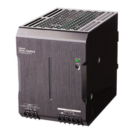 S8VK-G48024 zdroj napájení, kovové tělo, 480W, 24VDC, 20A výstup
