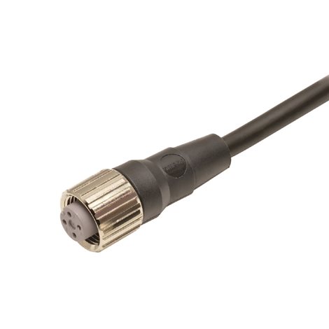 XS2F-M12PVC4S2M konektor pro senzory, M12 4-pin, přímý female konektor, PVC, 2m
