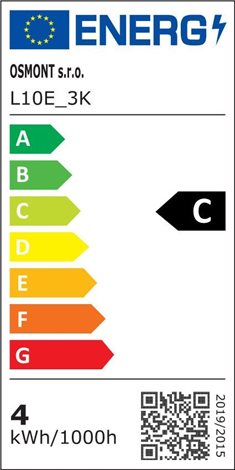 LED-1L10E350KN02/406 3K Přisazené LED svítidlo se skleněným stínidlem 5W 560lm 3000K IP44 4