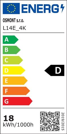 LED-1L14E500BT13/013 HF 4K Přisazené LED svítidlo se skleněným stínidlem 13W 1350lm 4000K IP44 7