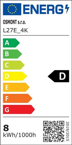 LED-2L27E350U9/228 4K Přisazené LED svítidlo se skleněným stínidlem 16W 1930lm 4000K IP43 3