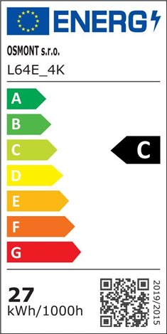LED-1L64E700ZST/FP91/L100 C 4K Závěsné LED svítidlo s plastovým stínidlem 31W 3620lm 4000K IP40 3