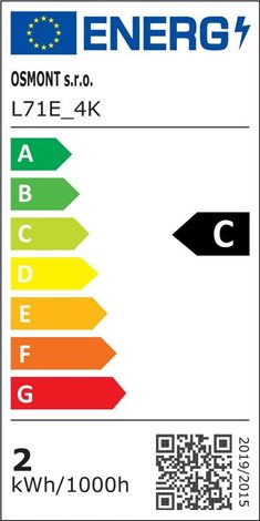 LED-12L71E700ZS/PM82/L100 C 4K Závěsné LED svítidlo s plastovým stínidlem 24W 3430lm 4000K IP20 3