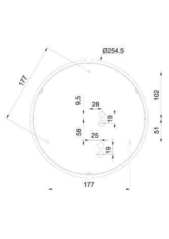 IN-22BD13/PC63 Přisazené svítidlo s plastovým stínidlem 2x7W IP65II 4