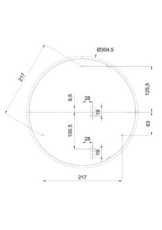 IN-22BD14/PC64 Přisazené svítidlo s plastovým stínidlem 2x7W IP65II 2