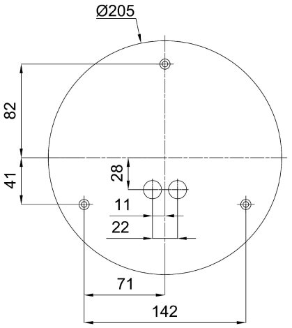 LED-1L12E700BT12/023 DALI 3K Přisazené LED svítidlo se skleněným stínidlem 10W 950lm 3000K IP44 3