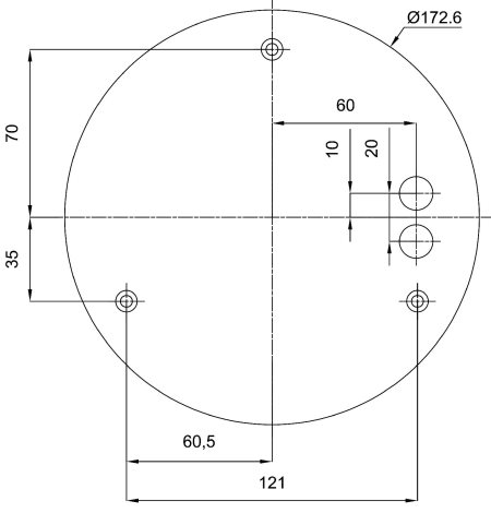 LED-3L65E1050K2H/PF92 O 3K Přisazené LED svítidlo s plastovým stínidlem 38W 4450lm 3000K IP40 3