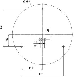 IN-22K74/072 Přisazené svítidlo se skleněným stínidlem 2x10W IP43