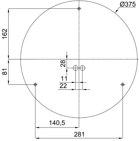 LED-1L16E500KN83/PM23 3K Přisazené LED svítidlo s plastovým stínidlem 24W 2630lm 3000K IP54 2