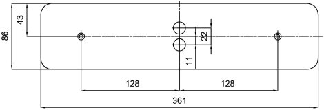 LED-1L28E350U11/132 3K Přisazené LED svítidlo se skleněným stínidlem 10W 1090lm 3000K IP44II 2