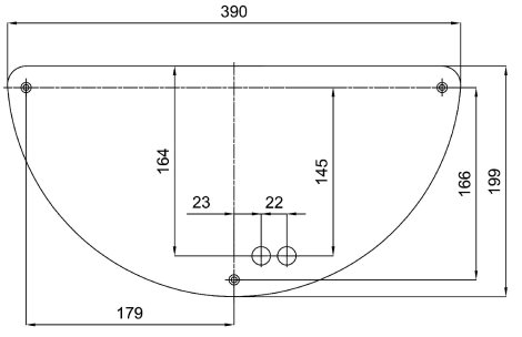 IN-22U42/202 Přisazené svítidlo se skleněným stínidlem 2x10W IP43 2