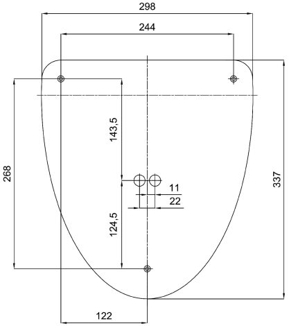 IN-22U6/265 Přisazené svítidlo se skleněným stínidlem 2x13W IP43 5