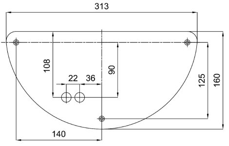 IN-12U7/264 Přisazené svítidlo se skleněným stínidlem 10W IP43 2