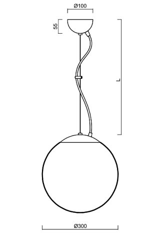 ZL11/094/L100 MS Závěsné svítidlo se skleněným stínidlem 10W IP40 4