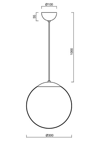 LED-5L06E450ZS11/094/L100 B DALI 4K Závěsné LED svítidlo se skleněným stínidl. 20W 3090lm 4000K IP40 4