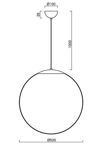 ZS11/098/L100 B Závěsné svítidlo se skleněným stínidlem 23W IP40 5