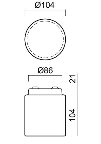 LED-1L09E350KN01/405 3K Přisazené LED svítidlo se skleněným stínidlem 2W 300lm 3000K IP44 3