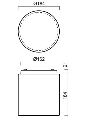 LED-1L11E700KN03/407 4K Přisazené LED svítidlo se skleněným stínidlem 7W 840lm 4000K IP44 4
