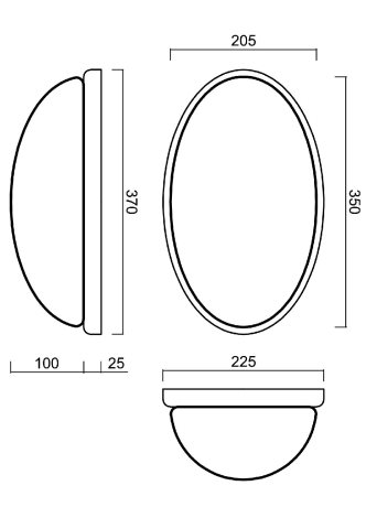 IN-12U2/123/S13 Přisazené svítidlo se skleněným stínidlem 10W IP41 5